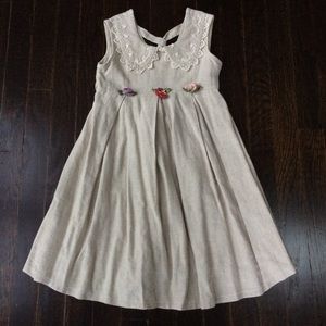 Vintage Linen Romantic Bohemian Summer Dress